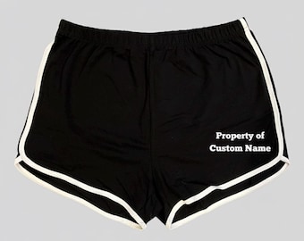 Personalized Dolphin Shorts, Giftable Booty Shorts, Customized Athletic Shorts