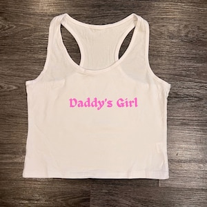 Daddy&#39;s Girl Cropped Tank Top, Submissive Crop Tee