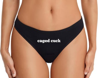 Caged cuck Thong, Cuckold Panties, Gifts for Hotwife