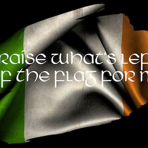 Ierland digitale download - "Raise What's Left Of The Flag For Me" svg, png, jpeg, DTF-bestand knippen