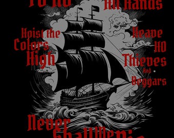 Pirate Inspired Digital Download - "Hoist the Colors" - svg, jpeg, png dtf, sublimation, cut file