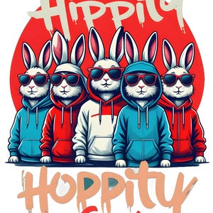 "Hippity Hoppity Crew" - ""Hippity Hoppity Crew"" - Hasen-Motiv"