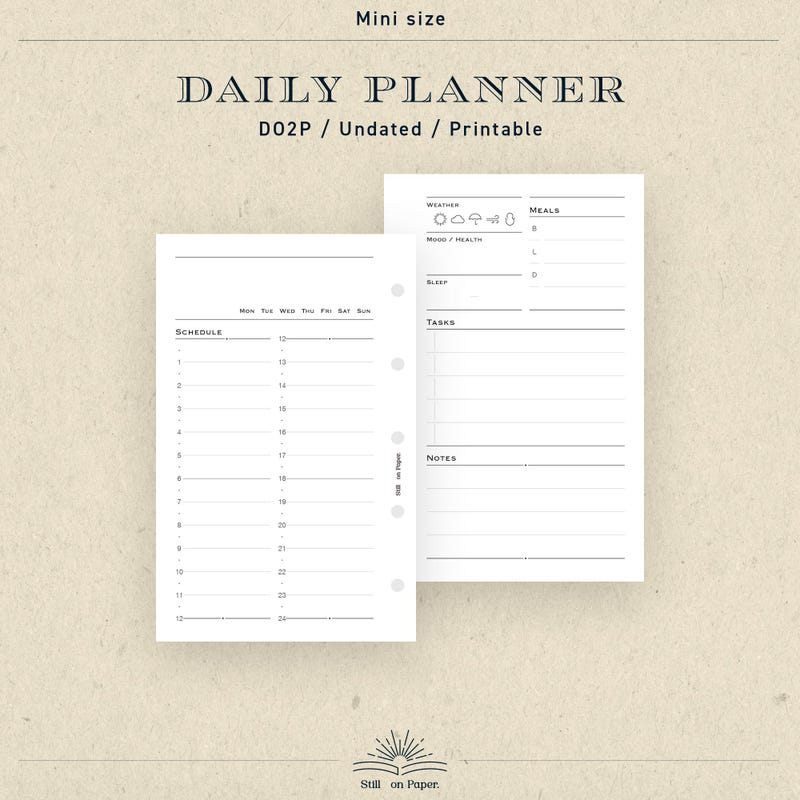 Mini Filofax M5 Inserts - Etsy UK