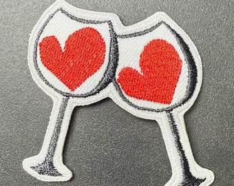 Love in glass Iron on patches Embroidered DIY Iron-on/Sew-on Applique Clothing Vest Costume Jeans Denim Jacket,