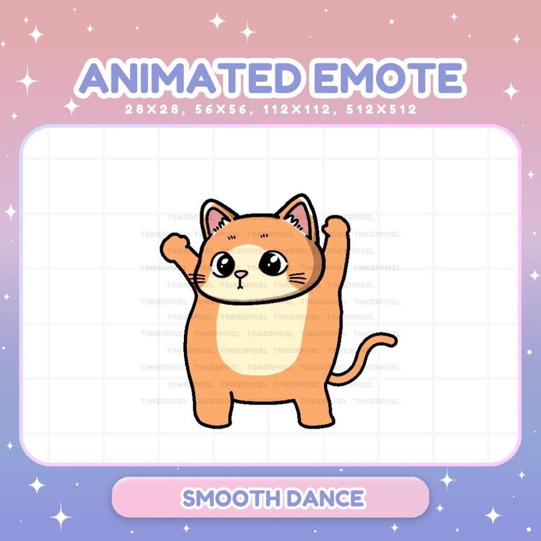 Animated Cat Orange Emote , Smooth Kitten Vtuber Streamer Vtuber Live ...