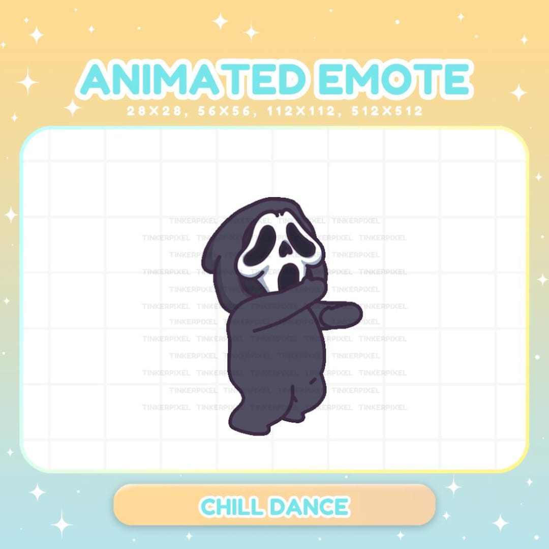 Animated Ghost Emote, Twitch Dancing Chill Streamer Vtuber Live Chat ...