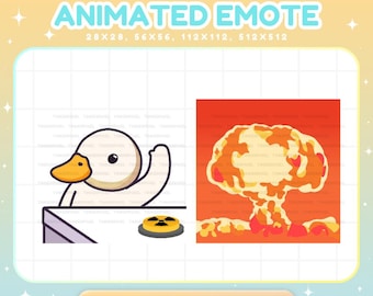 Goose Twitch Emotes Animated, Explosion Nuclear Button Streamer Vtuber Chat Alert