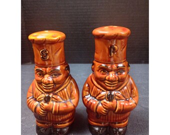 Vintage Price Kensington Chef Salt and Pepper Shakers Circa 1970s