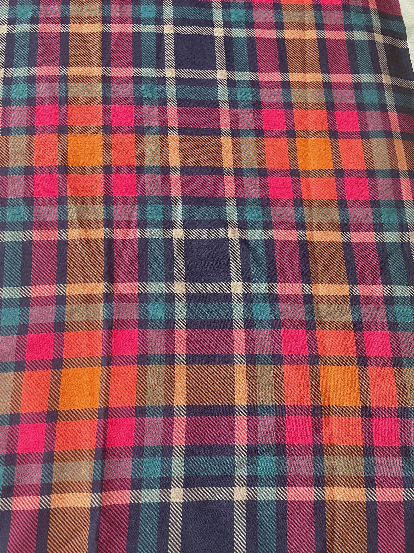 Plaid Upholstery Fabric, Rustic Tartan Check Pattern, Home Decor ...