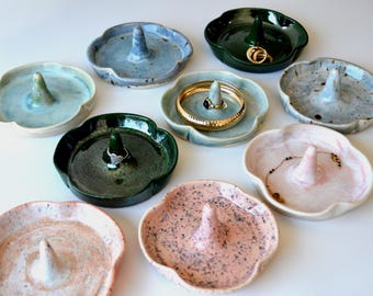 Handmade Ceramic Ring Holder Dish | Jewellery Organiser