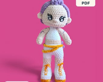 Häkelanleitung für ein K-Pop-Idol | Amigurumi-Puppe (PDF) | Niedliche Kawaii-K-Pop-Puppe | Häkelgeschenkidee