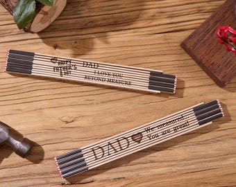 Personalized Folding Ruler,Engraved Father's Day Ruler,Ruler for Dad,Vintage Ruler,Folding Yardstick,Best Dad,Gift for Papa,Gift for Men