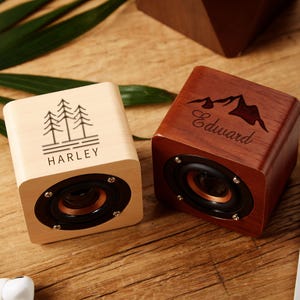 Altavoz Bluetooth personalizado, altavoz Bluetooth portátil recargable, altavoz exterior personalizado, regalo de fiesta de bodas, regalo para él, regalo de cumpleaños