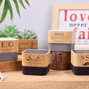 Altavoz Bluetooth personalizado, altavoz Bluetooth portátil recargable, altavoz portátil para padrinos de boda, regalo para bodas, regalo para él, regalo de aniversario