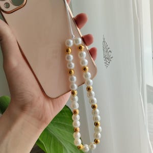 Cute Phone Charm, Beaded Charm, Baroque Pearl Phone Charm, Y2K Phone Charm,Elegant Charm,Pearl Phone Charm, Mother&#39;s Day Gift, Gift for Her
