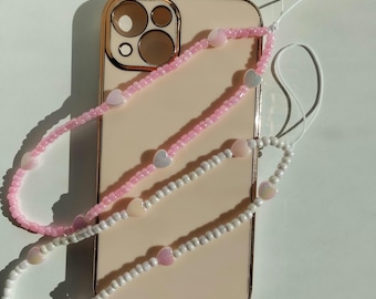 Cute Phone Charm, Handmade Accessory, Kawaii Phone Charm, Y2K Phone Charm, Pink Phone Charm, Heart Phone Charm, Mother&#39;s Day Gift