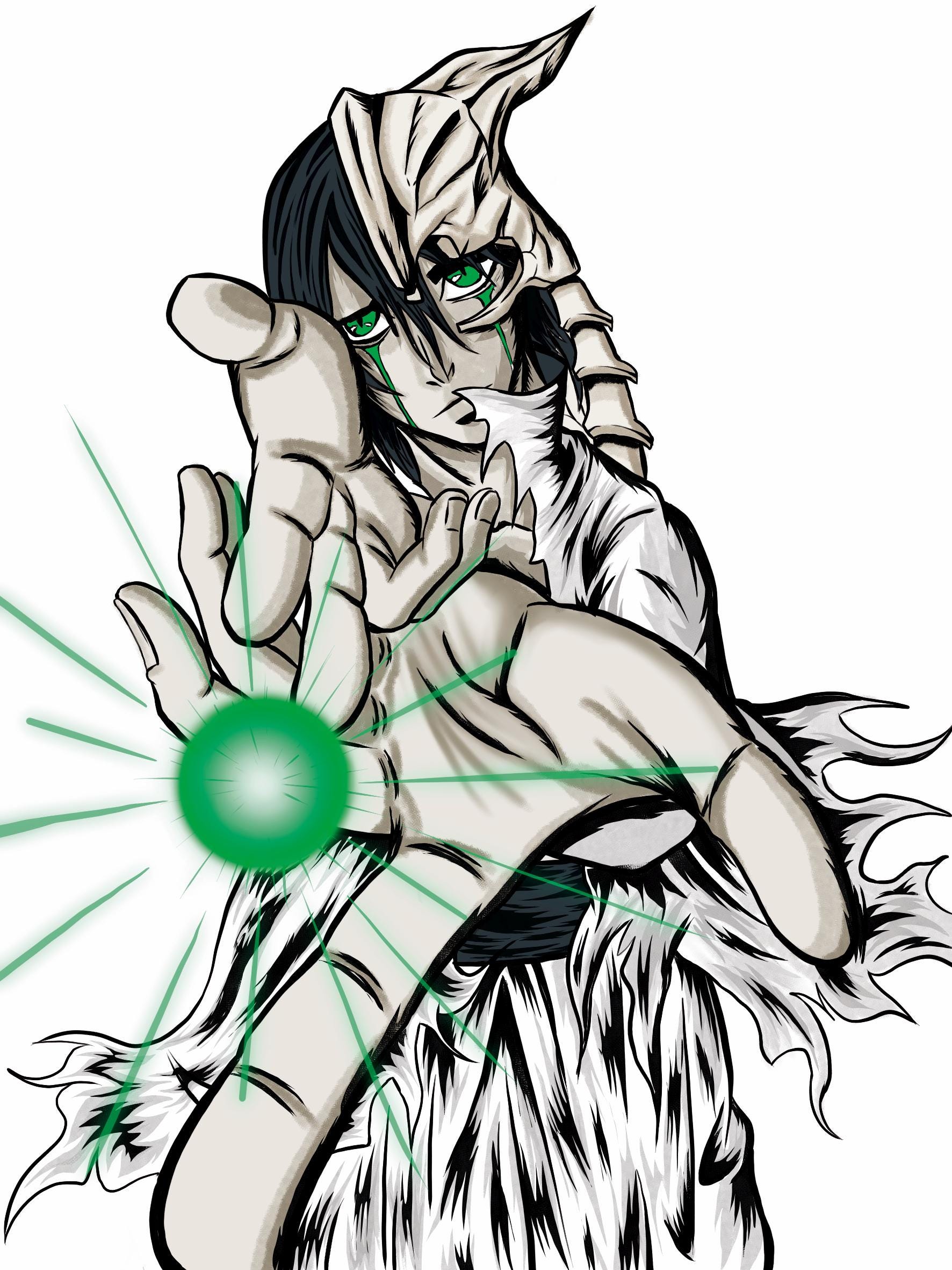Ulqiorra Cifer | Espada No4 | Bleach Illustration - Etsy, image size:1772x2362