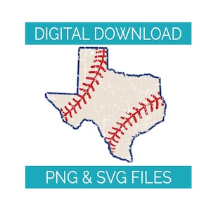 Digital Instant Download | Texas Baseball | PNG & SVG Files | Sublimation DTG Cut Design