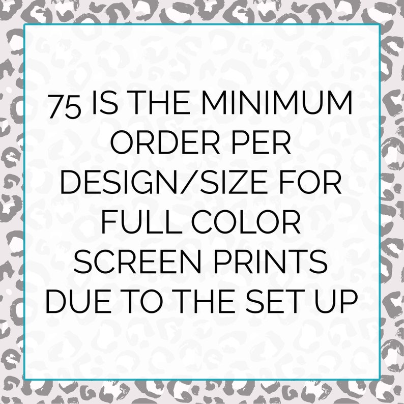 Full Color Custom Screen Print Transfers With Your Artwork Etsy