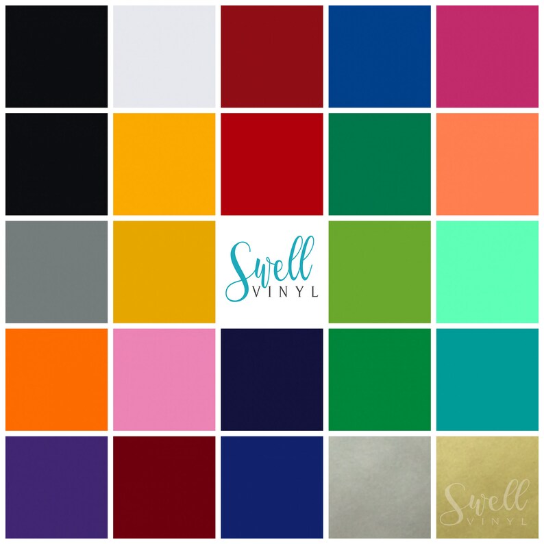 Glossy Permanent Outdoor Adhesive Vinyl 12in by 12in Sheet Etsy