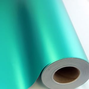 Metallic Permanent Adhesive Vinyl | 12in by 12in Sheet | Teal