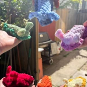 Crochet Sea Slug Plush Toy, Rainbow Colors