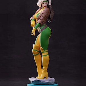 Rogue X Men Fanart Resin 3D Printed Model - DIY Assembly And Painting Kit