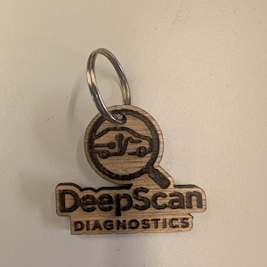 40mm Wooden Keyring – Laser Engraved Custom Design