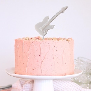 Guitar Cake Topper | 3D-Printed Music Cake Decoration | Rock & Roll Party | Music Party Décor