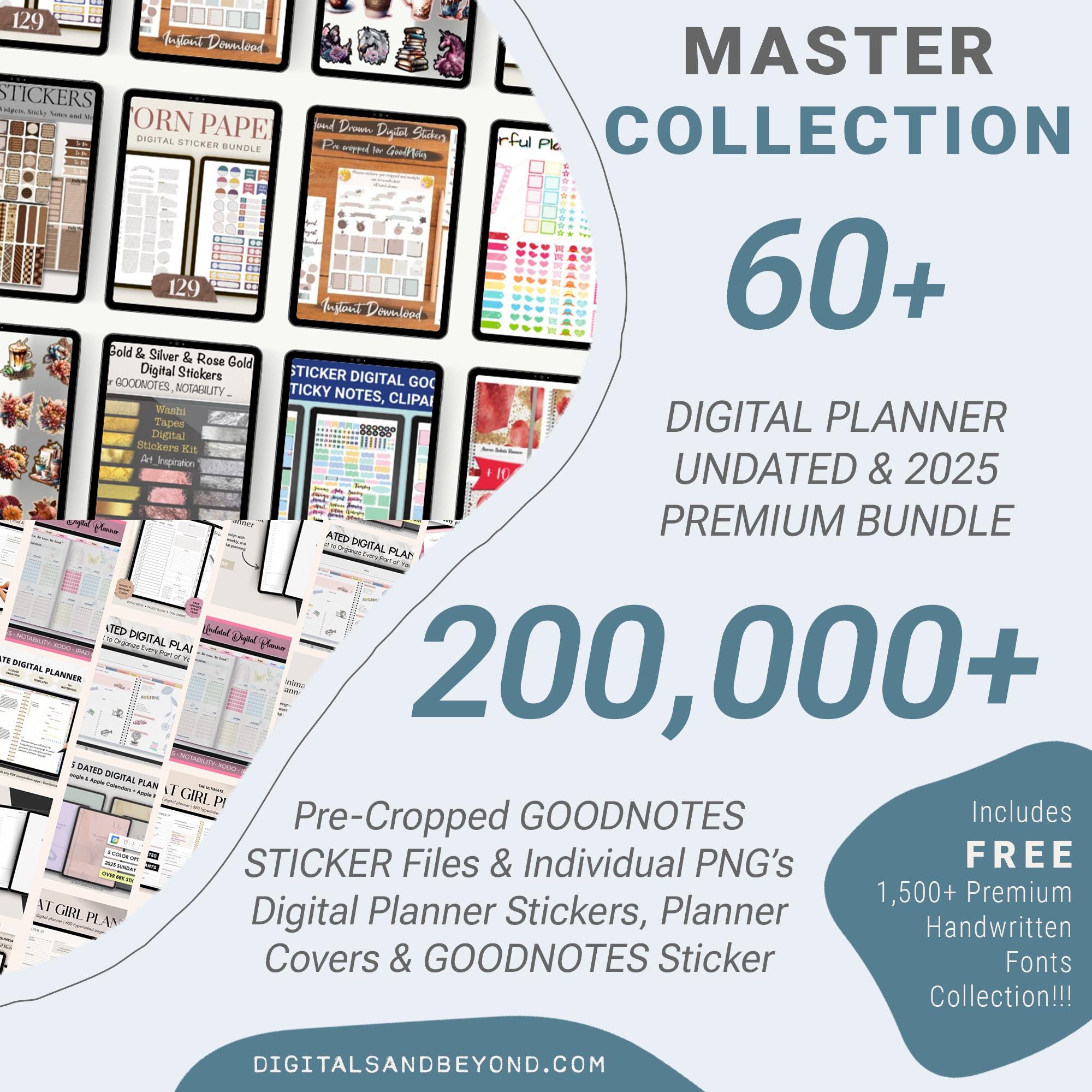 Ultimate Goodnotes Sticker & Digital Planner Bundle – 200,000+ PNG ...