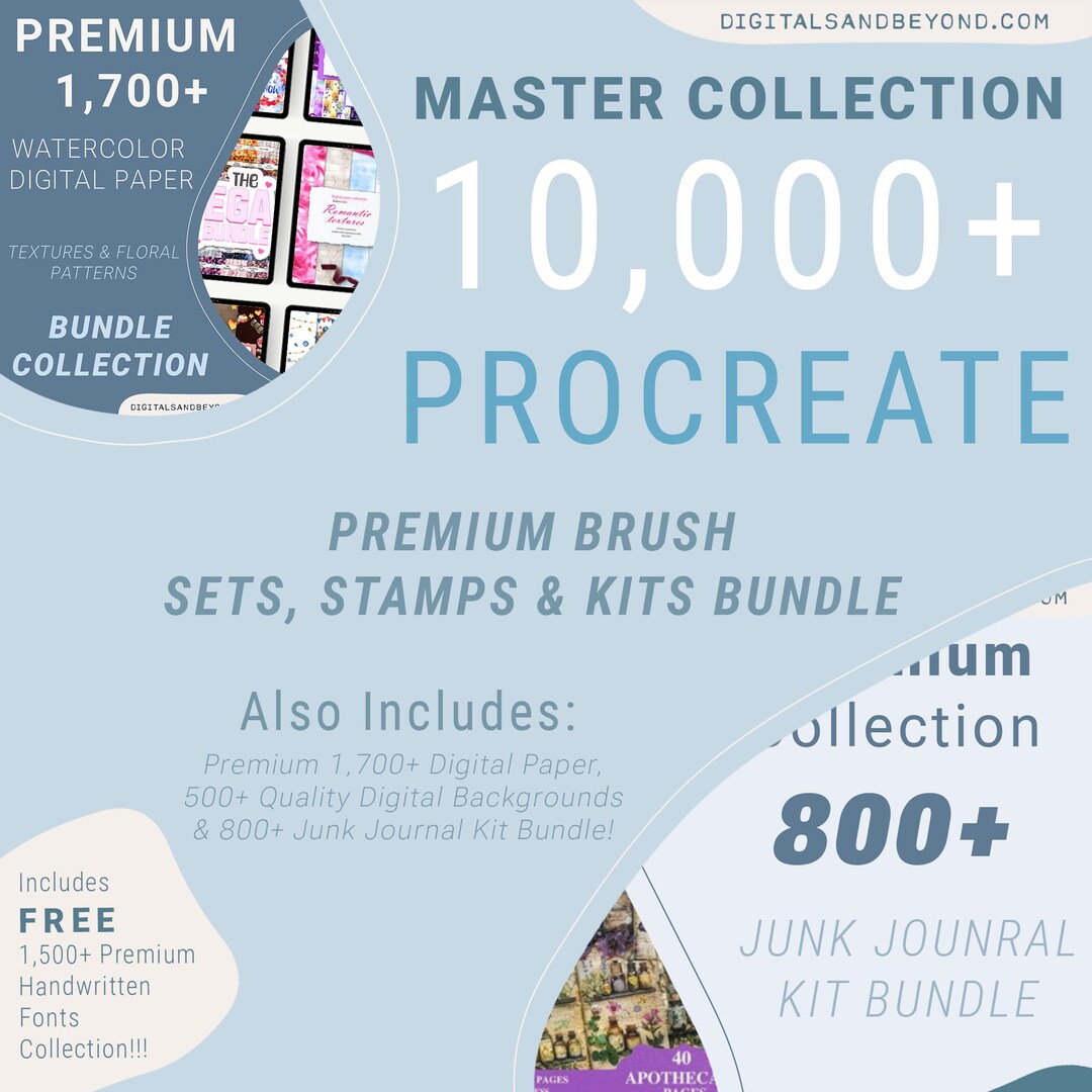 10000+ Procreate Brushes - Mega Bundle for Procreate, Brushes and ...