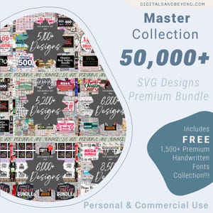 50000+ SVG MEGA Bundle, Silhouette Png, Sublimations, Tumbler Wraps, T Shirt Designs, All in One Big Bundle, Cut Files for Cricut Cameo