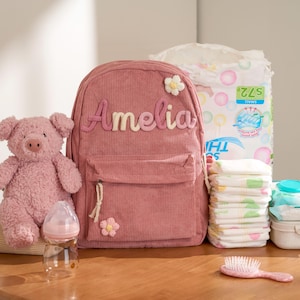 Personalisierter Windelrucksack - Leichte, haltbare Kleinkind-Buchtasche für das Alter - Verstellbare Träger - Kleinkind-Buchtasche - Mama Must-Have