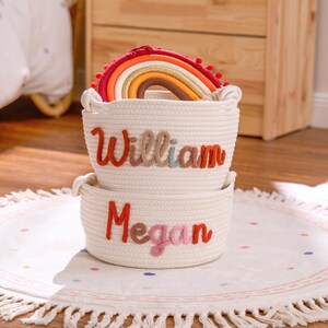 Personalisierter Korb · Personalisierter Babyparty-Geschenkkorb · Seil-Baumwollkorb-Babypartygeschenk · Aufbewahrungskörbe