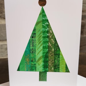 Carte de Noël arbre solitaire