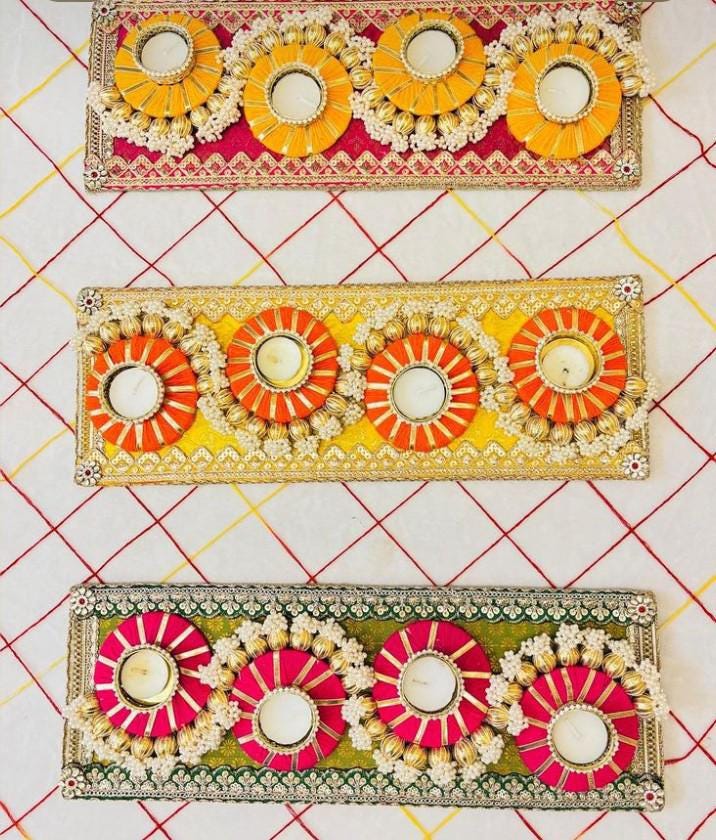 Gota Patti Tea Light Holders