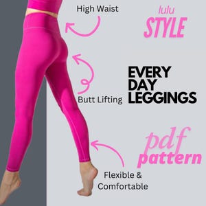 Leggings Pattern for Women | Leggings Sewing Pattern | Patterns for Beginners | PDF Yoga Pants Pattern Women | Digital Download | DIY