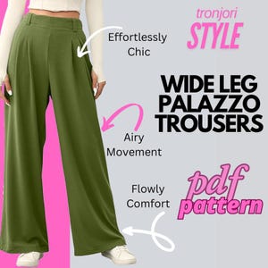 Palazzo Pants Pattern | Women Pants Sewing Pattern | Wide Leg Pants Pattern | Pants Pattern | Sewing Patterns | Women Sewing Pattern | DIY