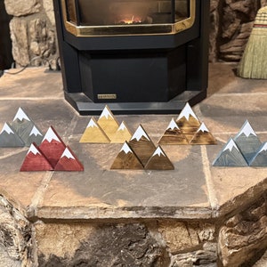 Mountain Table Decor | Wooden Table/Shelf Decor | Small Wood Mountains | Wooden Mountain Decor | Wedding Table Decor