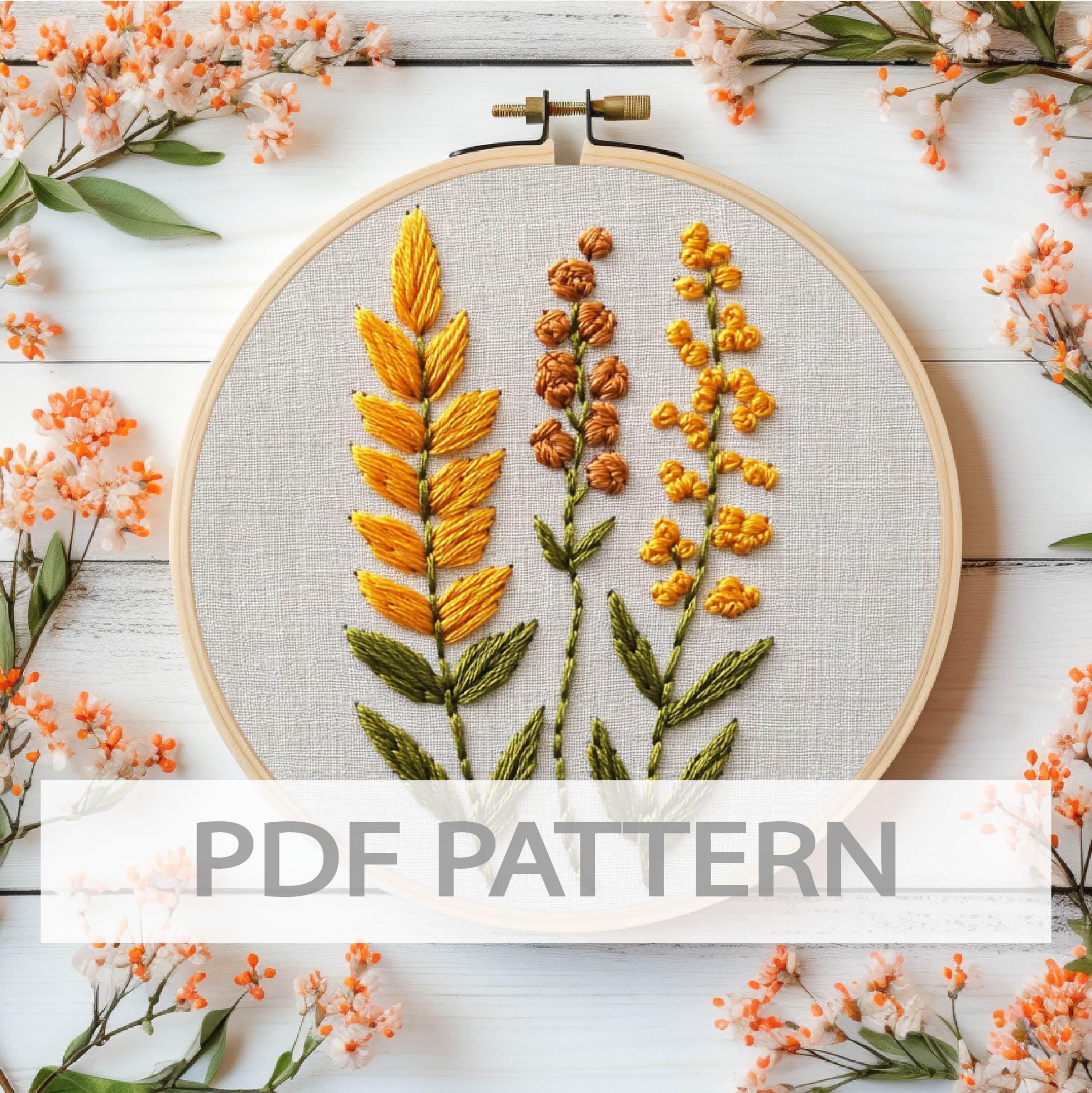 Plants Embroidery Pattern Wildflower Embroidery Flowers Embroidery PDF ...