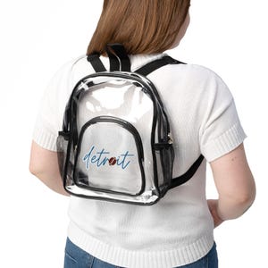 Detroit Football Clear Stadium Backpack Game Day Bag