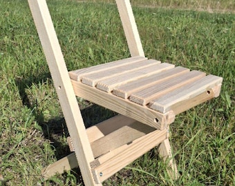 Handmade Folding Wooden Chair: Portable Outdoor Garden Seat
