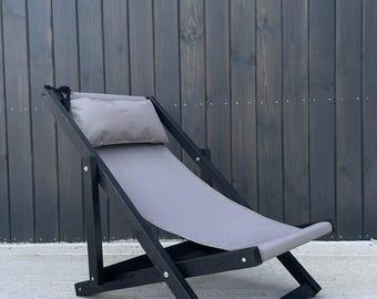 Opklapbare essenhouten chaise longue: verstelbare tuin- en strandligstoel