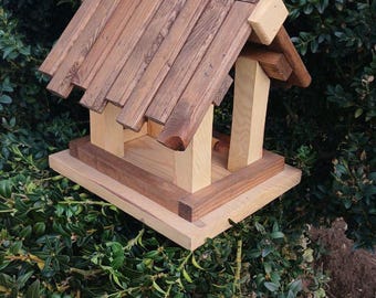 Comedero colgante para pájaros de exterior / Comedero colgante de madera para pájaros / Comedero colgante ecológico para pájaros / Comedero colgante para pájaros de jardín