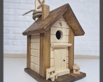 Handmade Nesting Box for Small Birds | Natural Home for Small Garden Birds | Garden Decor for Small Birds | Handmade Shelter for Tiny Birds