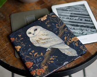 White owl case for Paperwhite 12th 11th gen 6.8" 7 inch Kindle Colorsoft 2024 KPW Scribe 2025 Oasis 3 Magical bird Kobo Libra Color 31