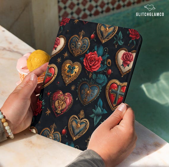 Mexican heart case for iPad 10.2" 10.9" 11" 12.9", iPad Pro 2018–2024, iPad Air Pro Mini 4 5 6, iPad Mini 6 7, iPad 10th 9th 8th Gen gli028