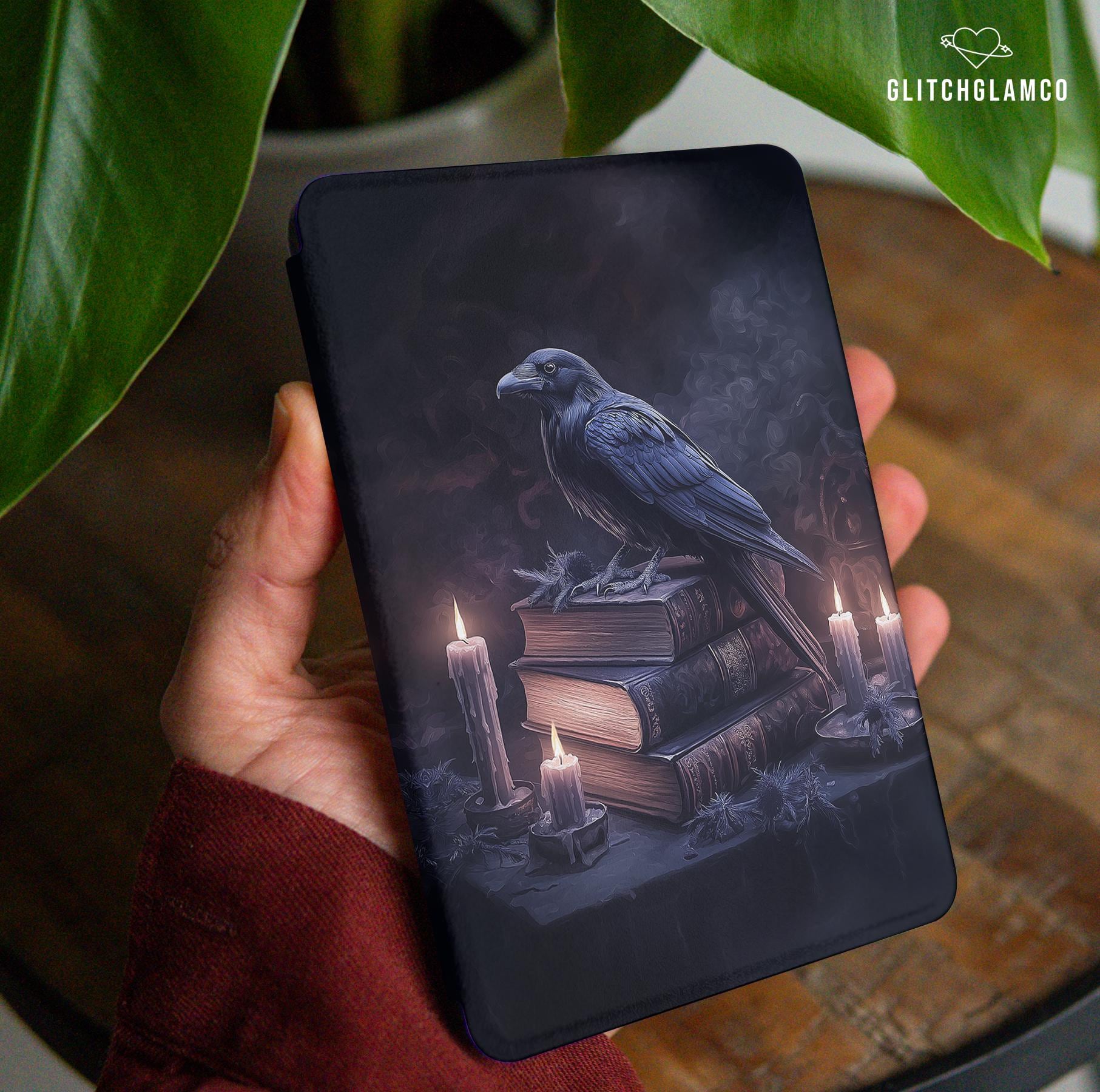 Black Raven case for Colorsoft 2024 Kindle Paperwhite 11th gen 12th 6.8" 7 KPW Scribe Kindle Oasis 3 Nevermore gothic crow Kobo Kindle 2022