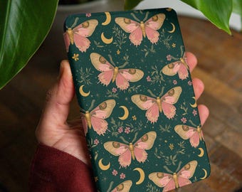 Moon moth case for All New Kindle Colorsoft 2024 Paperwhite 12th 11th gen 6.8" 7 inch KPW Scribe Oasis 3 Kobo Libra Color vintage Cover 023