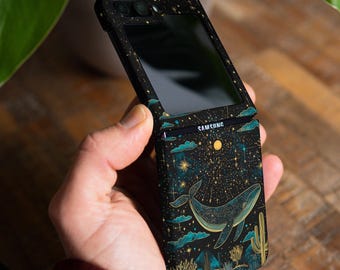 Dark whale case for Galaxy Flip 7 FE Samsung Z Flip 7 6 Z Flip 5 Samsung Z Fold 7 Z Fold 6 5g Z Fold 4 TPU Moto Razr Plus Pixel 9 pro gl057